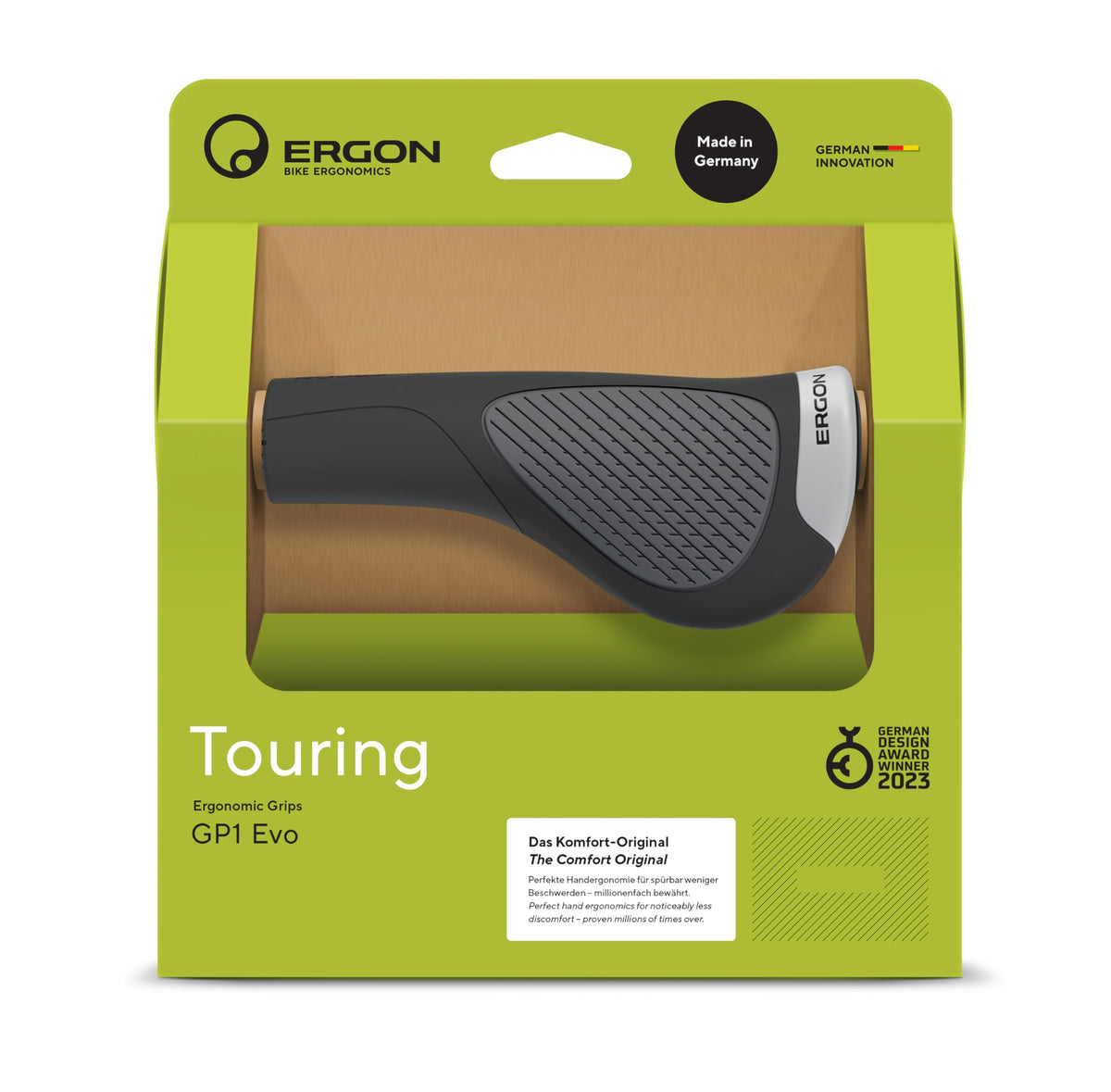 Ergon GP1 Evo small front view showing wing shape and improved control