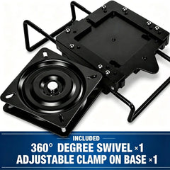 ERGOSEAT close-up of plastic clamp faces protecting hull while gripping tightly