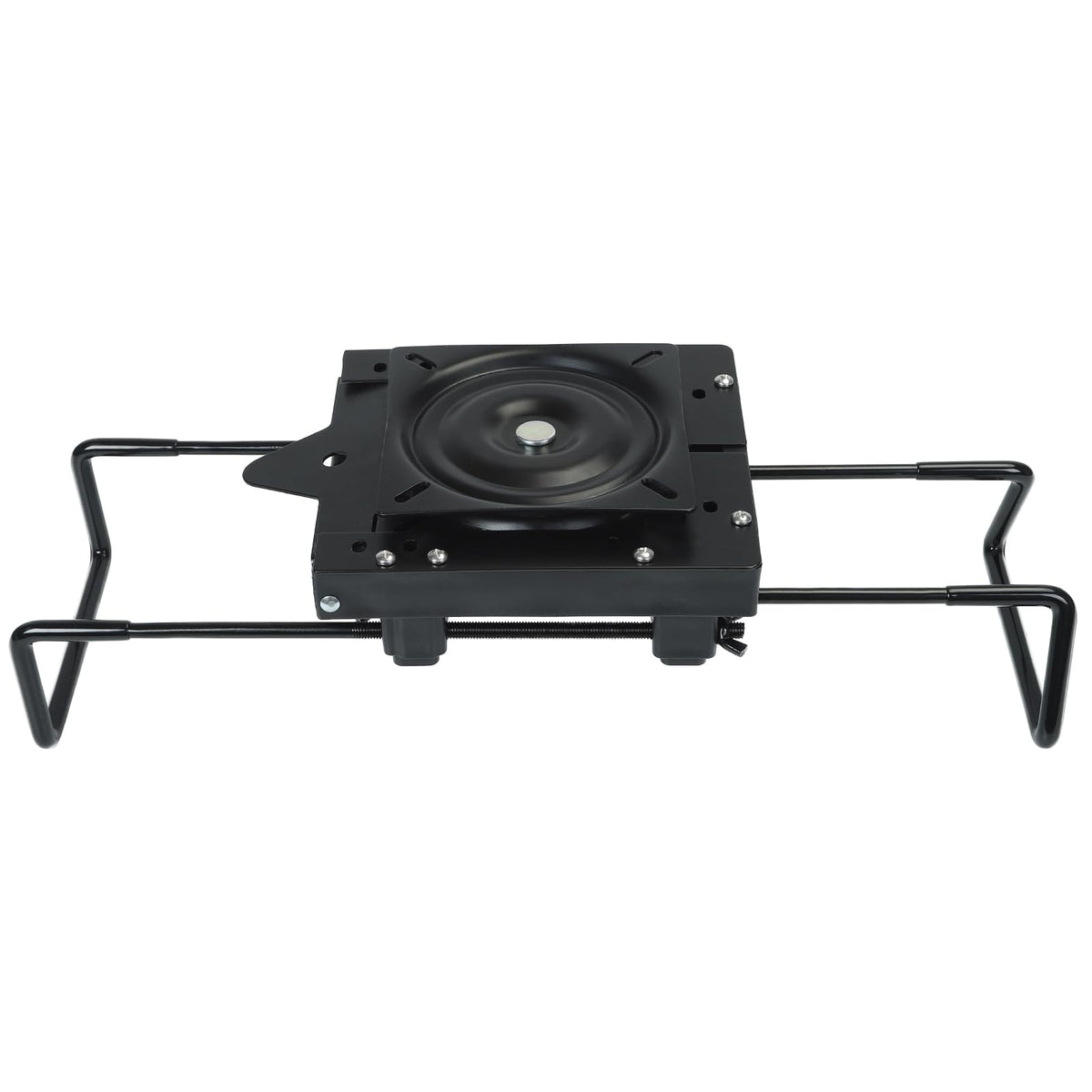 ERGOSEAT front view of clamp-on base showing secure mounting and quick release