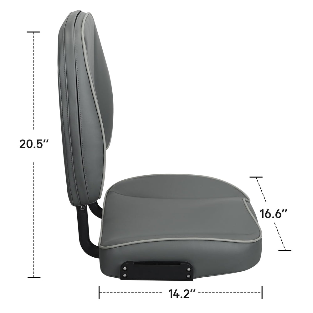 ERGOSEAT mounted on jon boat deck providing stable seating