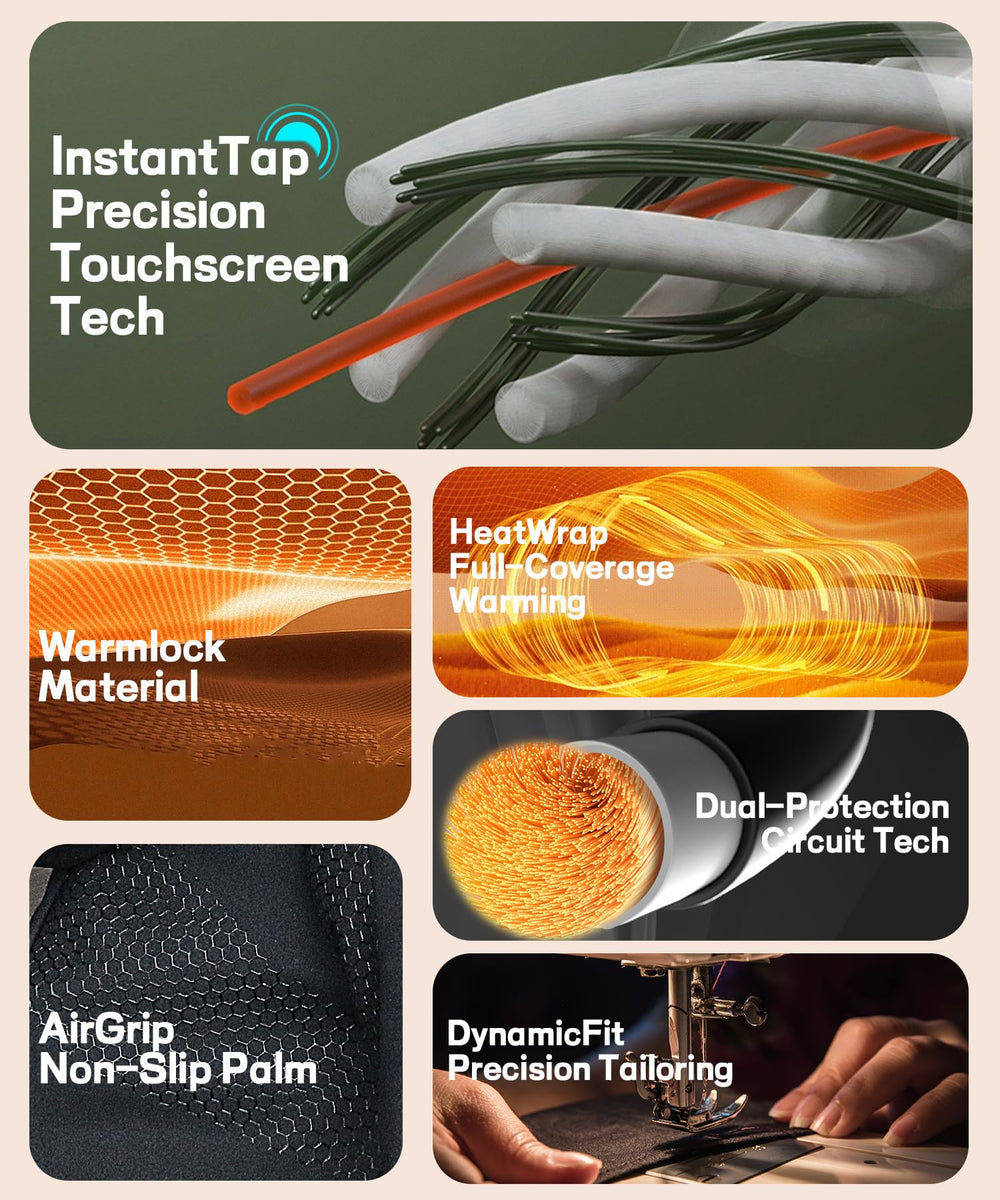 ES Tech gloves worn by an outdoor worker for warm, weatherproof performance