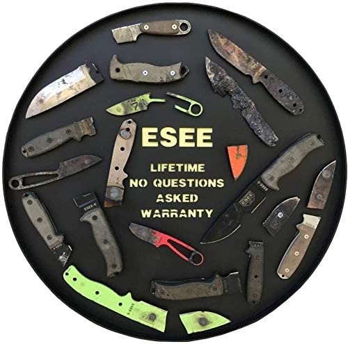 Close-up of ESEE G10 texture highlighting slip-resistant surface
