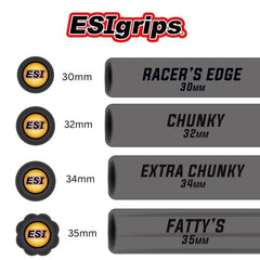 ESI Grips Chunky beside ruler showing 130mm length, helps choose proper fit