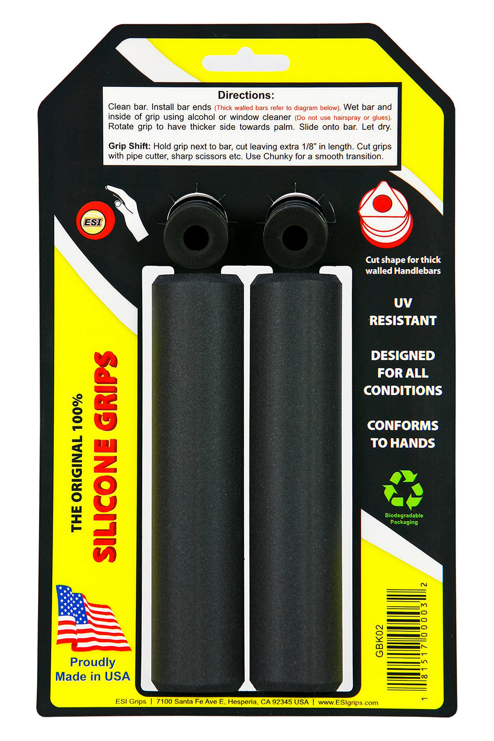 ESI Grips Chunky close-up of silicone ridges and texture, improves wet grip
