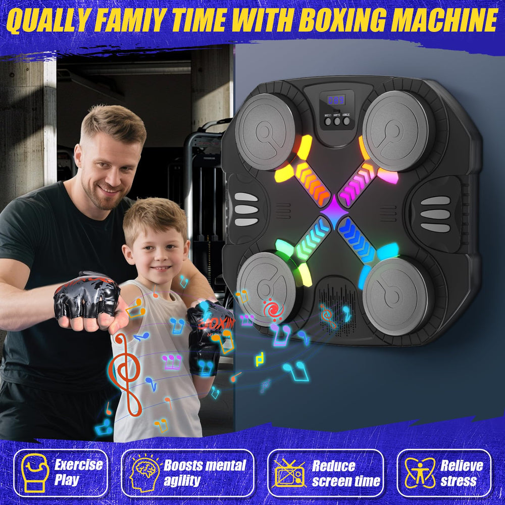 Child punching Esnowlee in living room demonstrating coordination and exercise