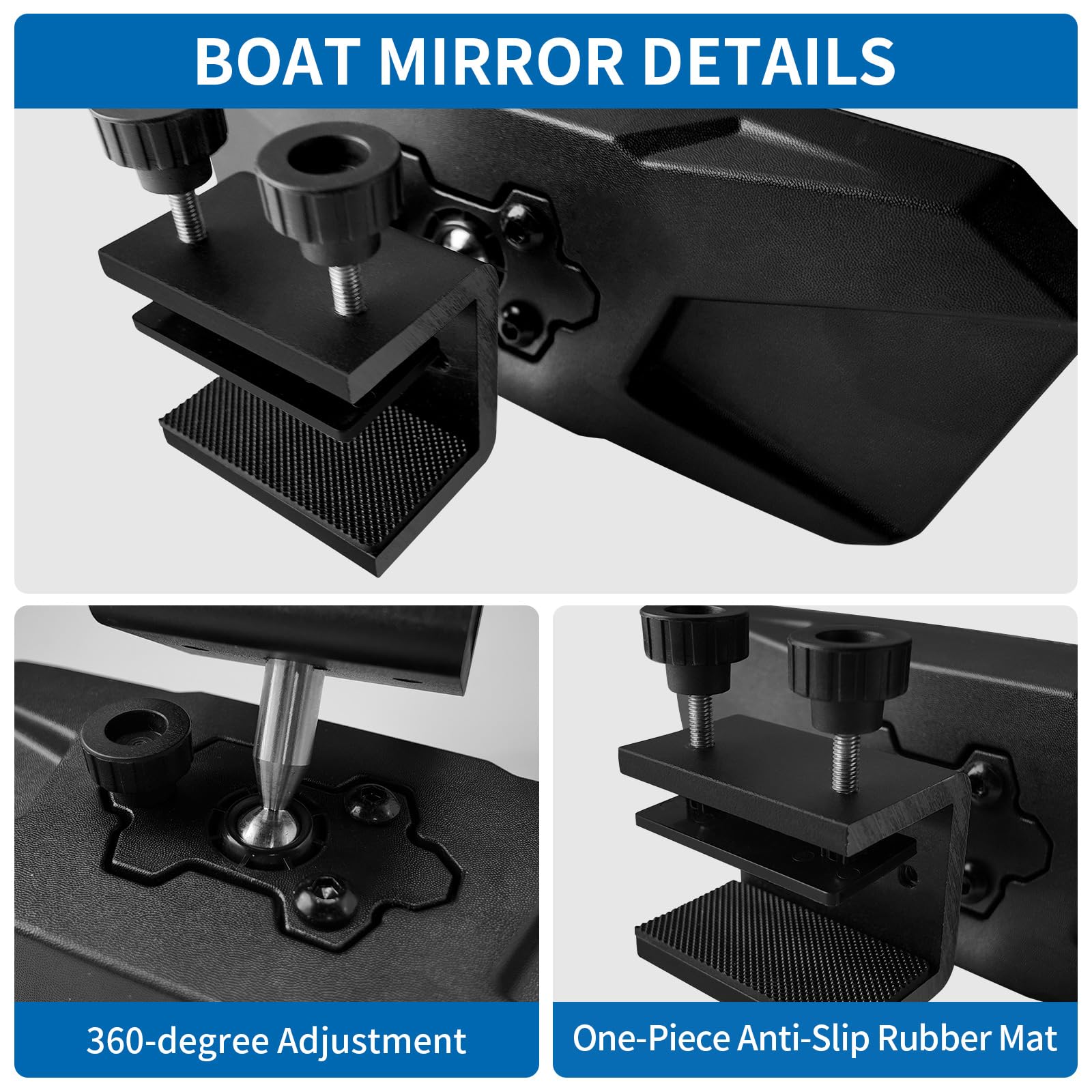 Esploratori adjustable ball joint showing 360-degree rotation for exact positioning