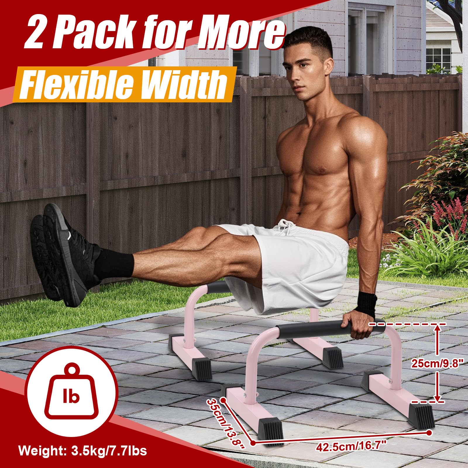 ETICSIPA bars supporting handstand and L-sit to build core control