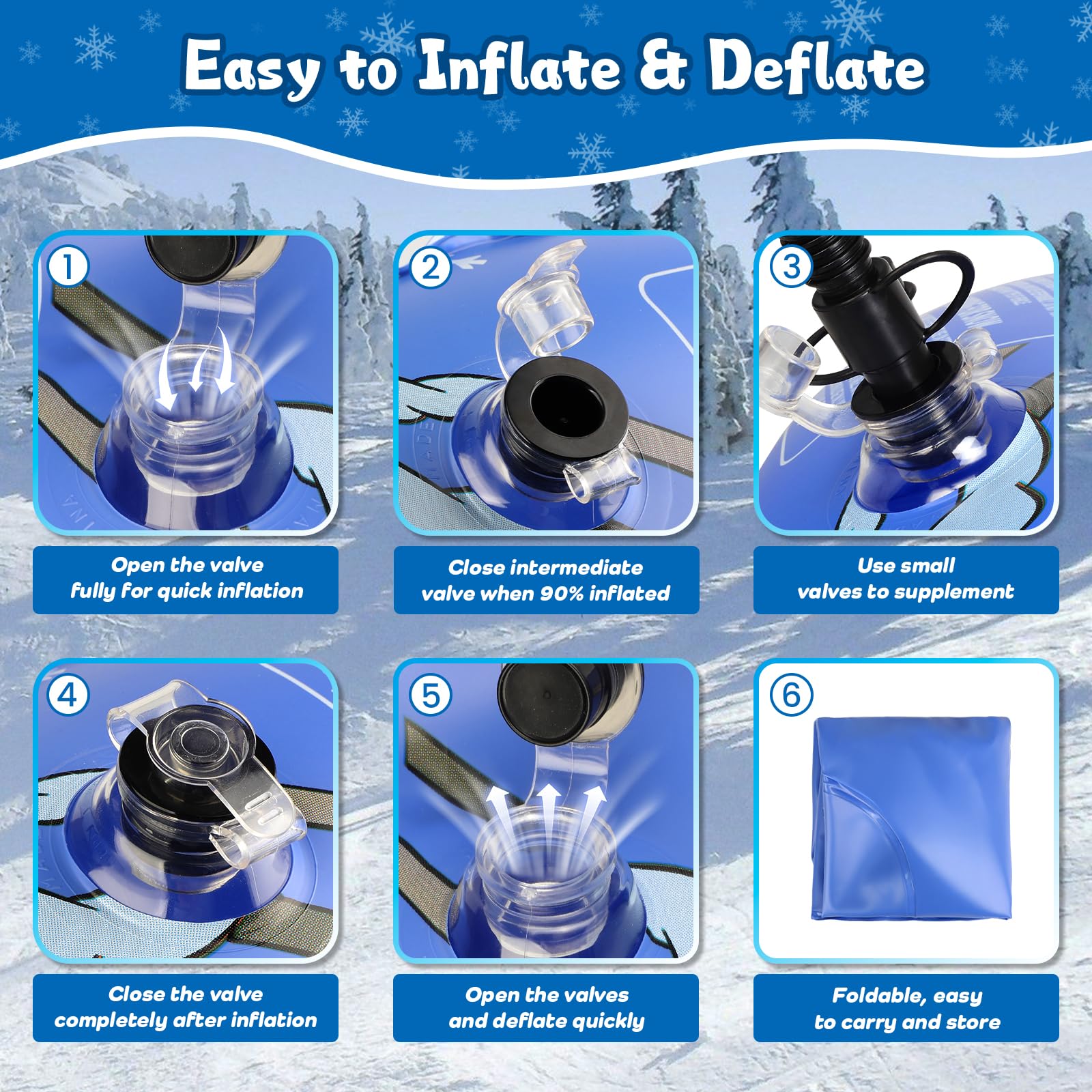 Eugsph polar bear inflation valve that allows fast pump or cold-air use
