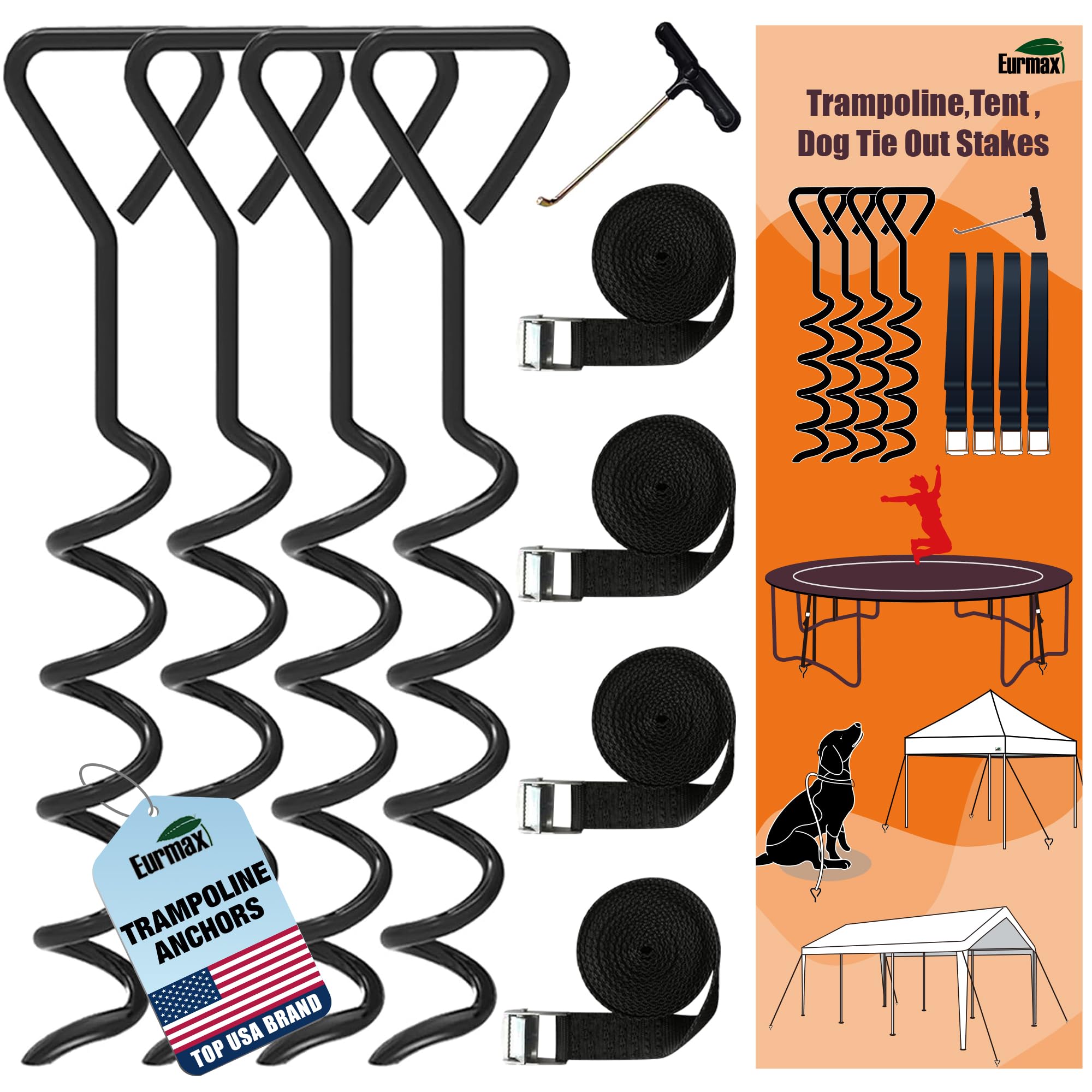 Eurmax anchor kit front packaging showing components and benefit of reliability