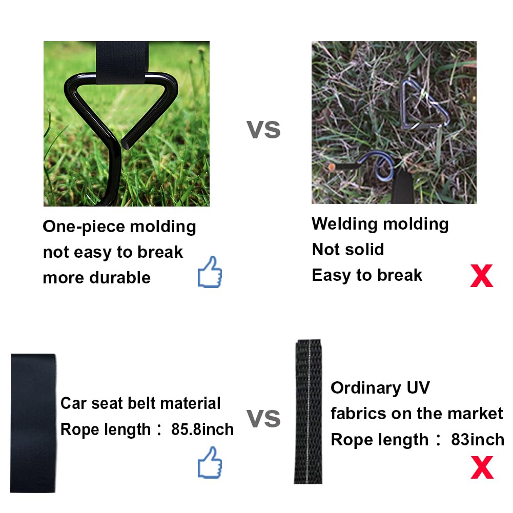 Eurmax T-hook and reinforced straps detail for quick attachment and easy tensioning