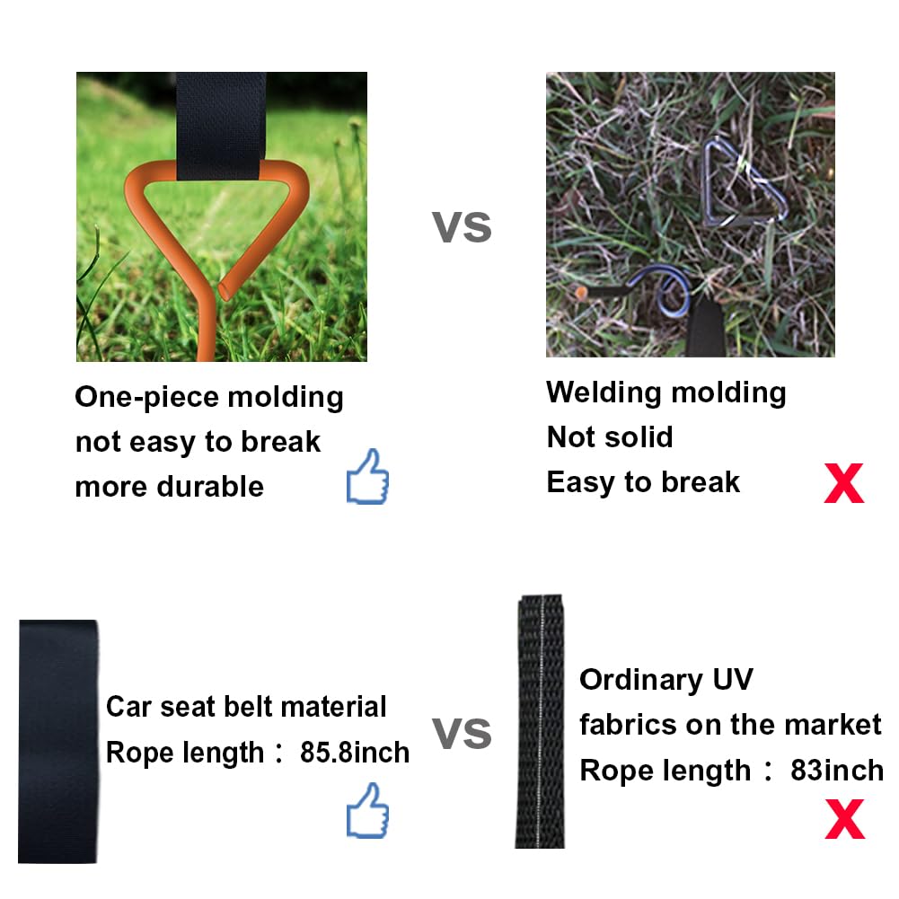 Eurmax T-hook detail connecting stake to frame for quick attachment
