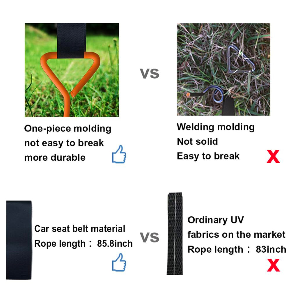Eurmax T-hook detail connecting stake to frame for quick attachment