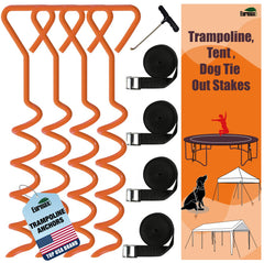 Eurmax front packaging showing 4-pack stake kit for durable anchoring