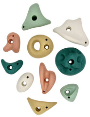 Everett & Avery Co. front packaging showing boho earth-tone climbing holds and kit benefit