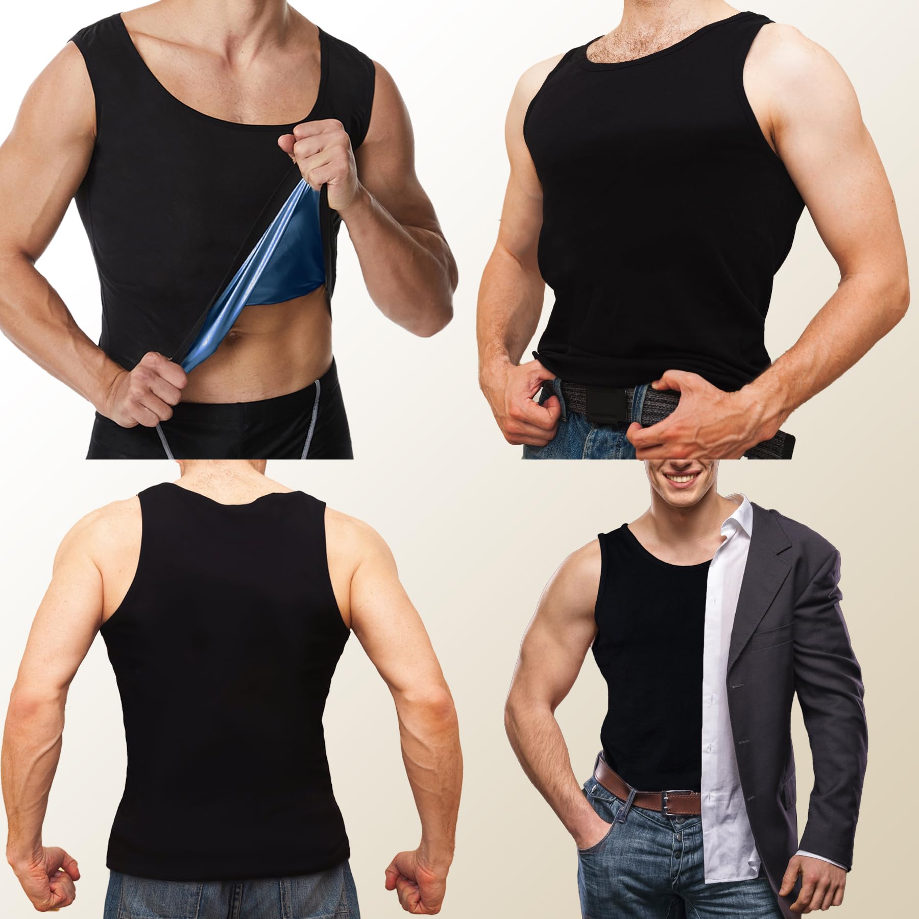 Everfion model exercising in vest highlighting increased sweat and mobility