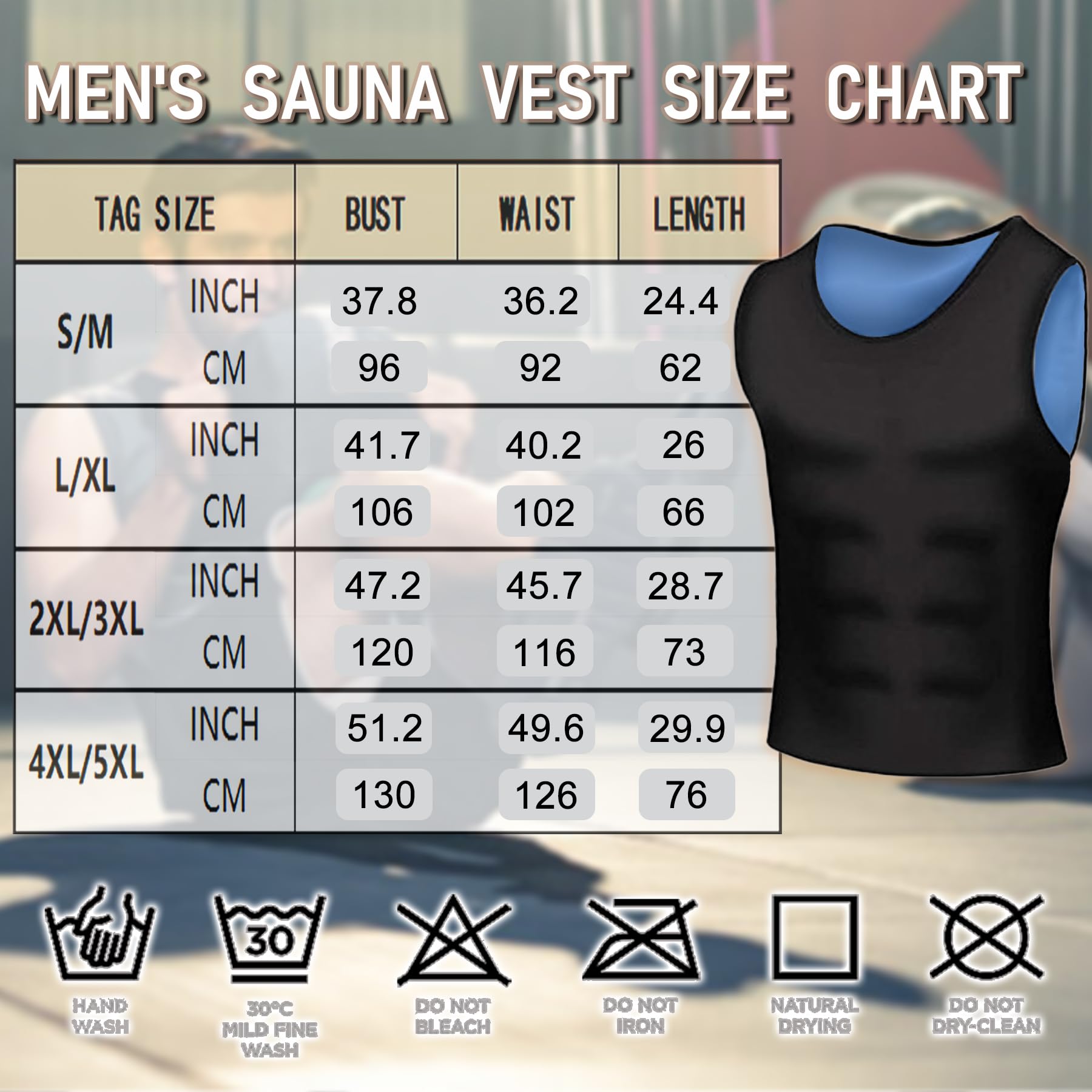 Everfion folded vest and label close-up showing compact storage and easy care