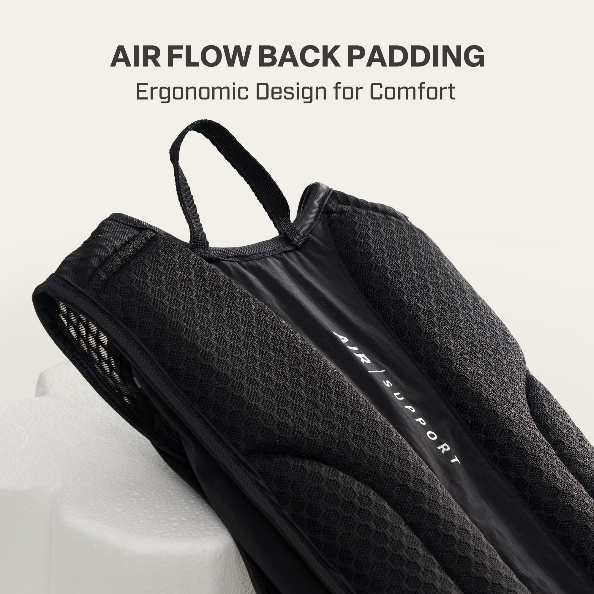 Everfun back panel 3D vent mesh showing airflow and cooling benefit