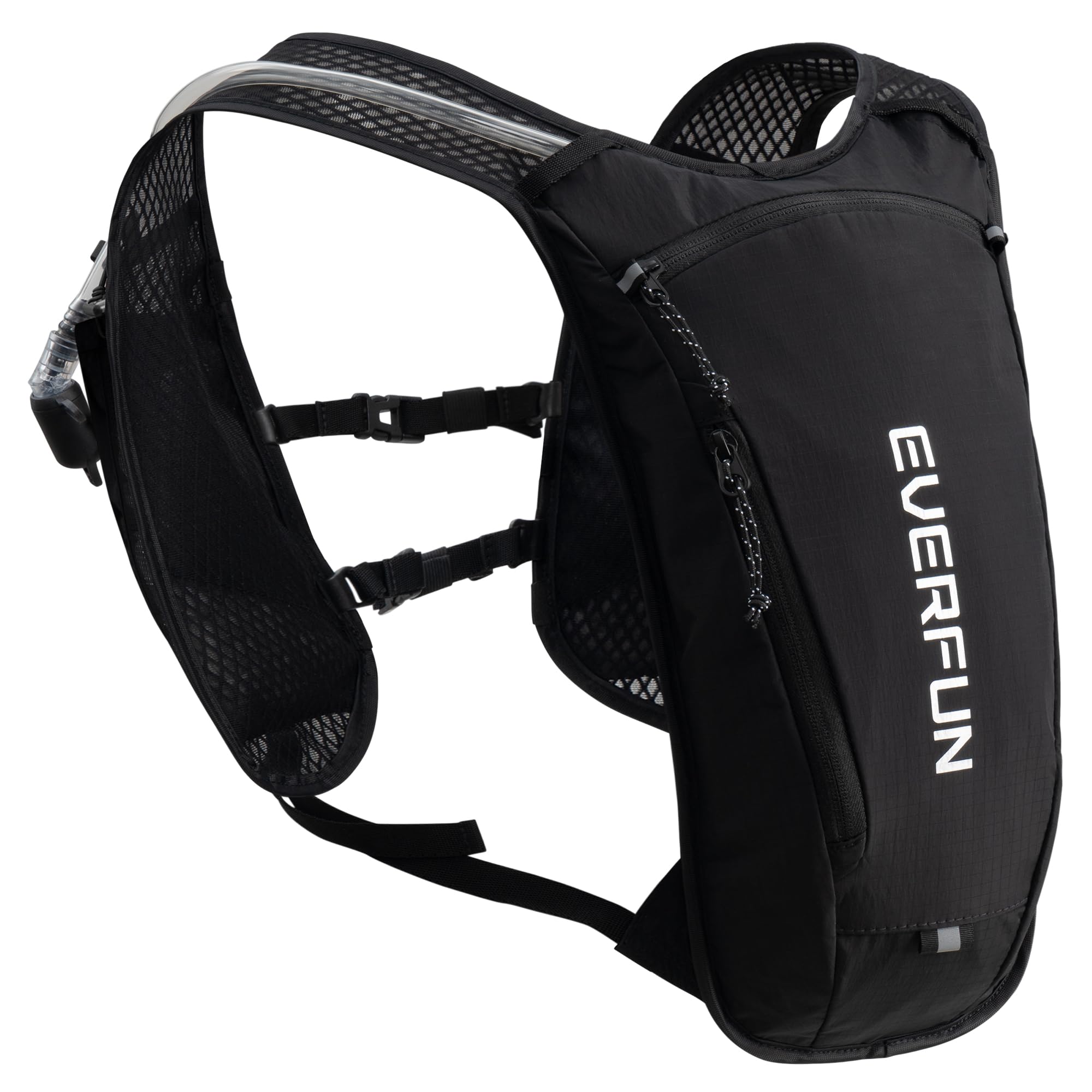 Everfun front view of hydration vest showing pockets and fit benefit