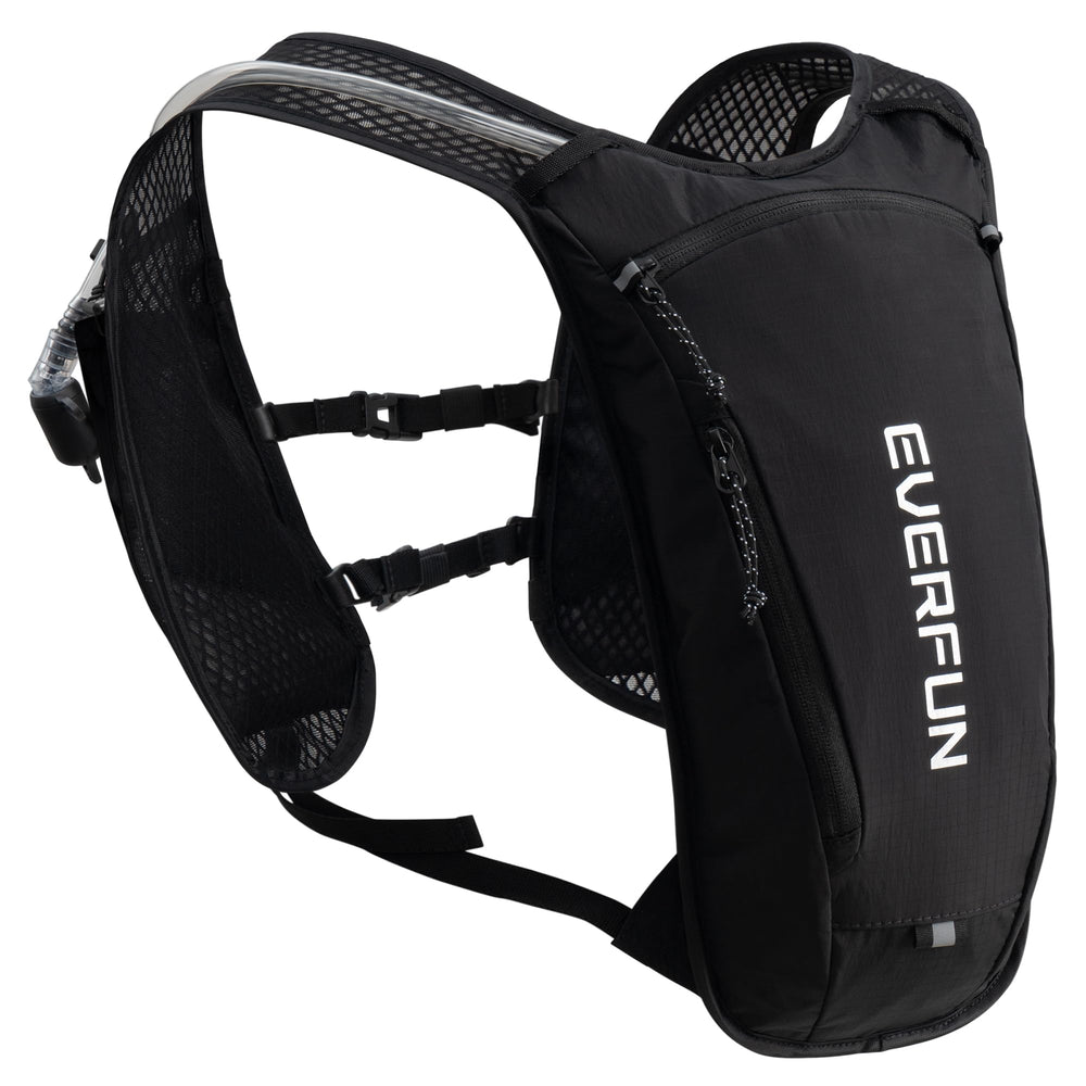 Everfun front view of hydration vest showing pockets and fit benefit
