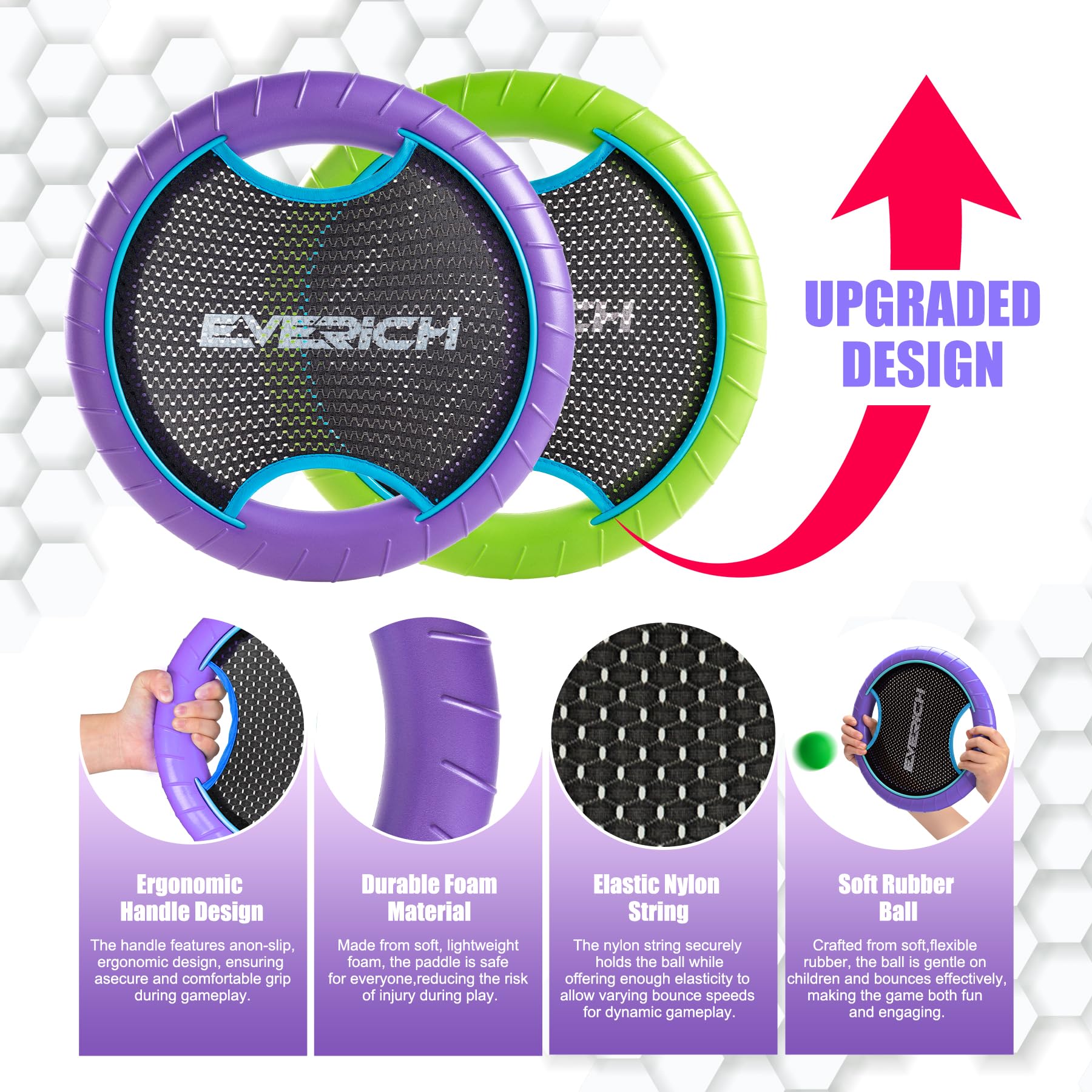 EVERICH TOY trampoline-style mesh center detail for better bounce