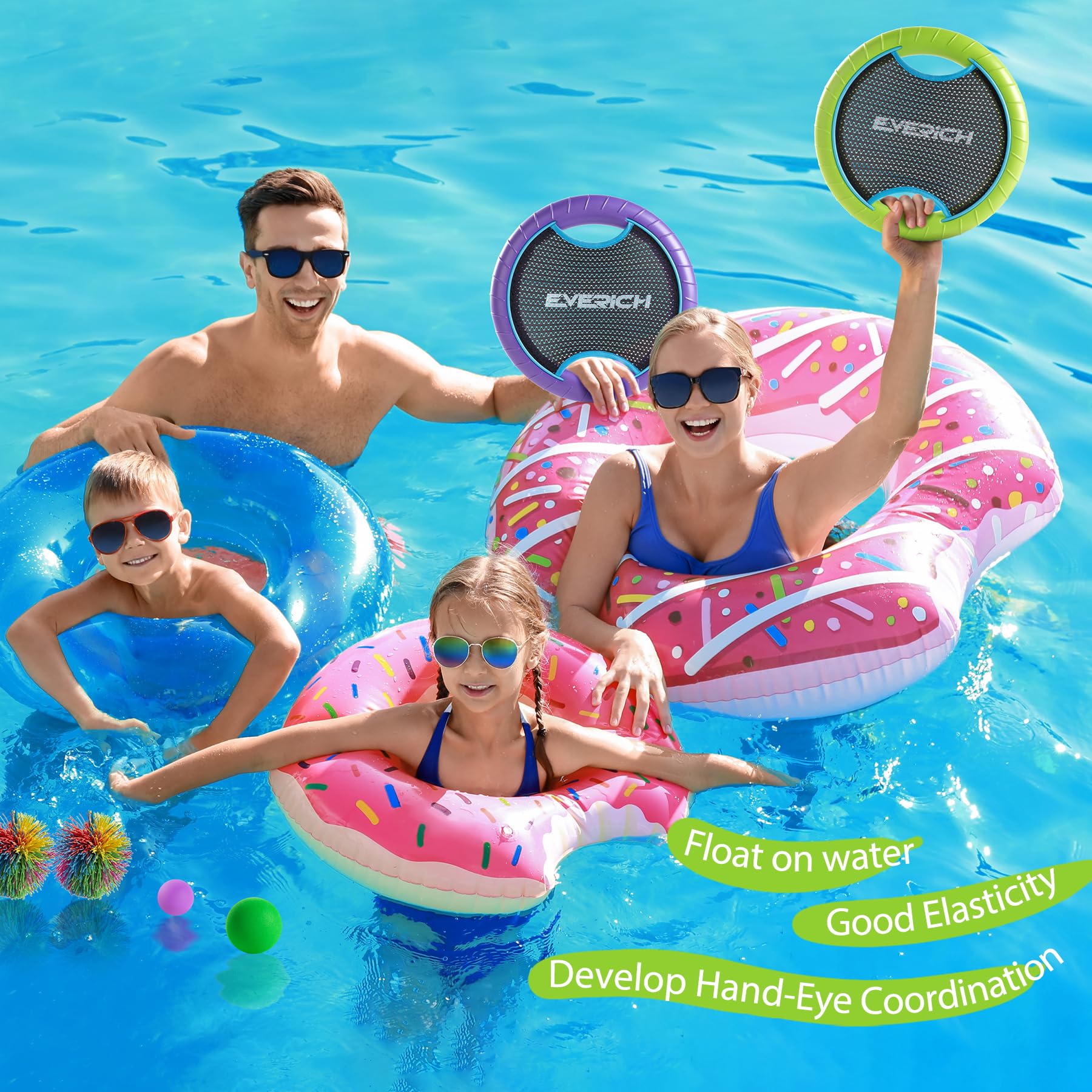 EVERICH TOY paddles floating in pool for beach and water play