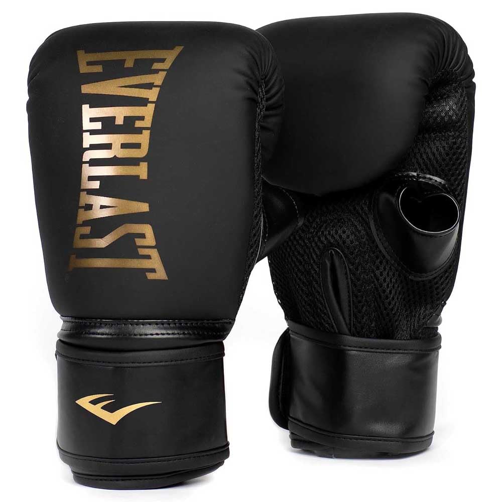 Everlast Elite front view showing glove profile and secure wrist strap for support