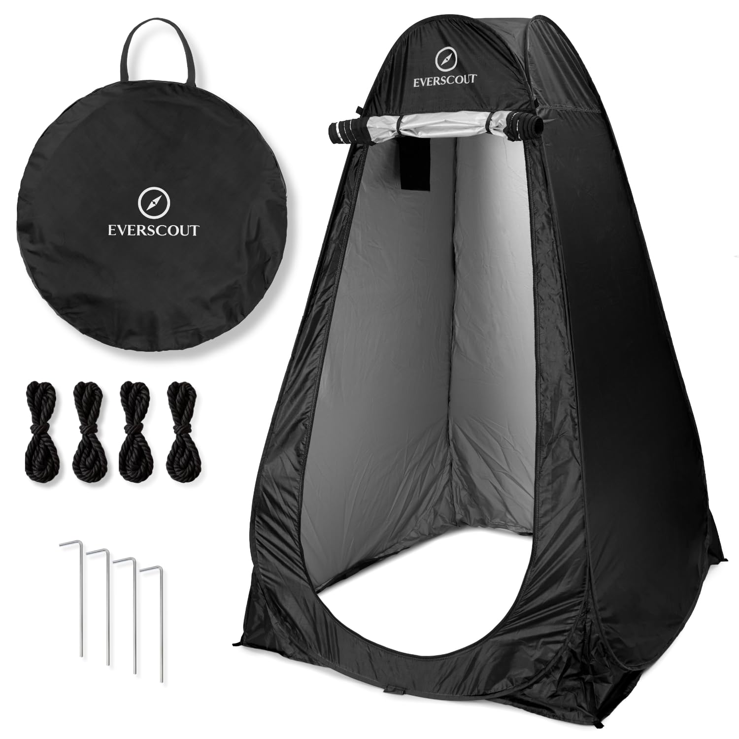 EverScout front view tent showing full shelter and easy privacy