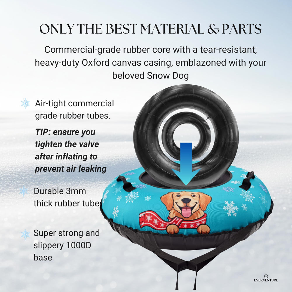 EverVenture Snow Dog close-up of 1000D slick base for faster, durable sliding