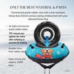 EverVenture Snow Dog close-up of 1000D slick base for faster, durable sliding