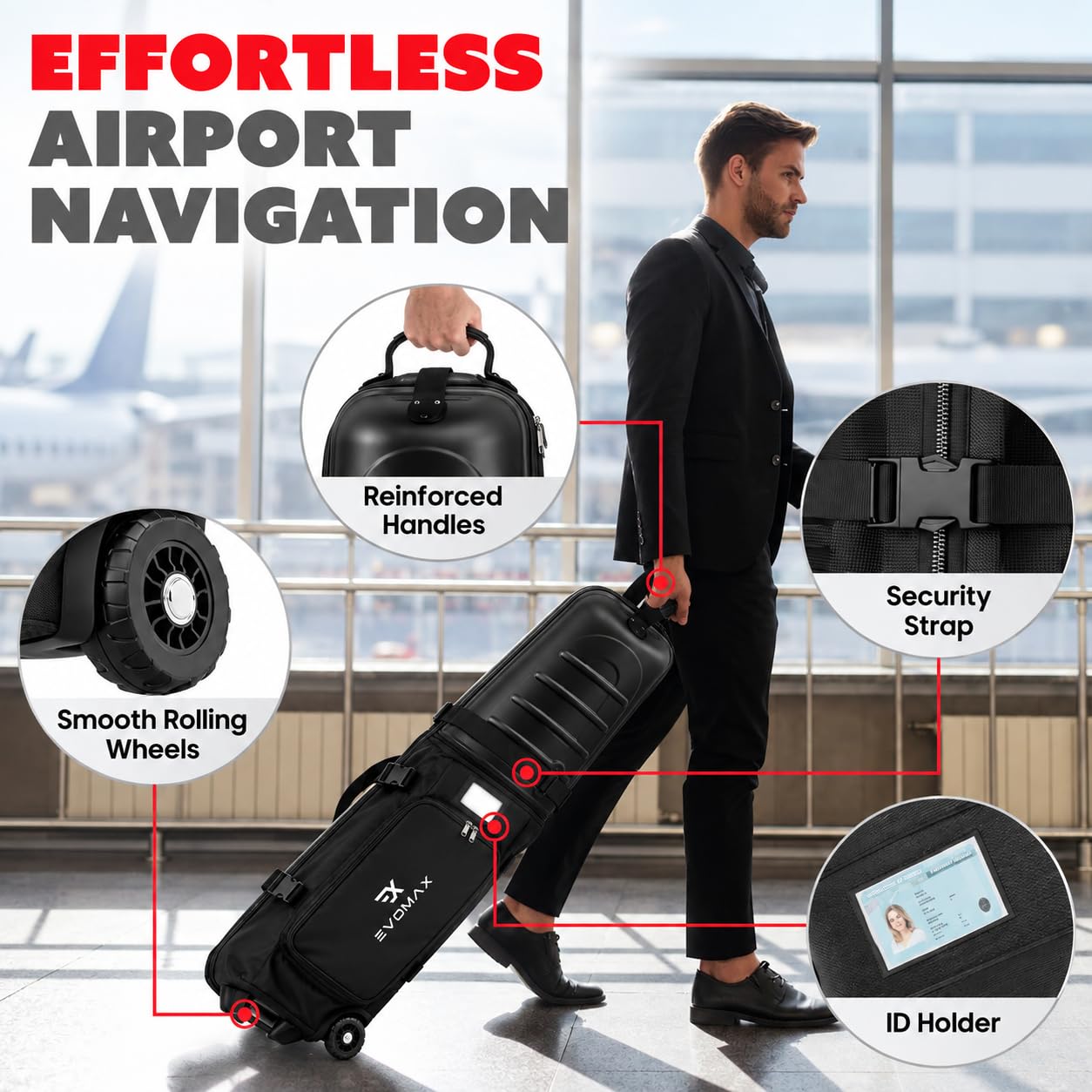 Evomax zipper and TSA lock securing contents benefit