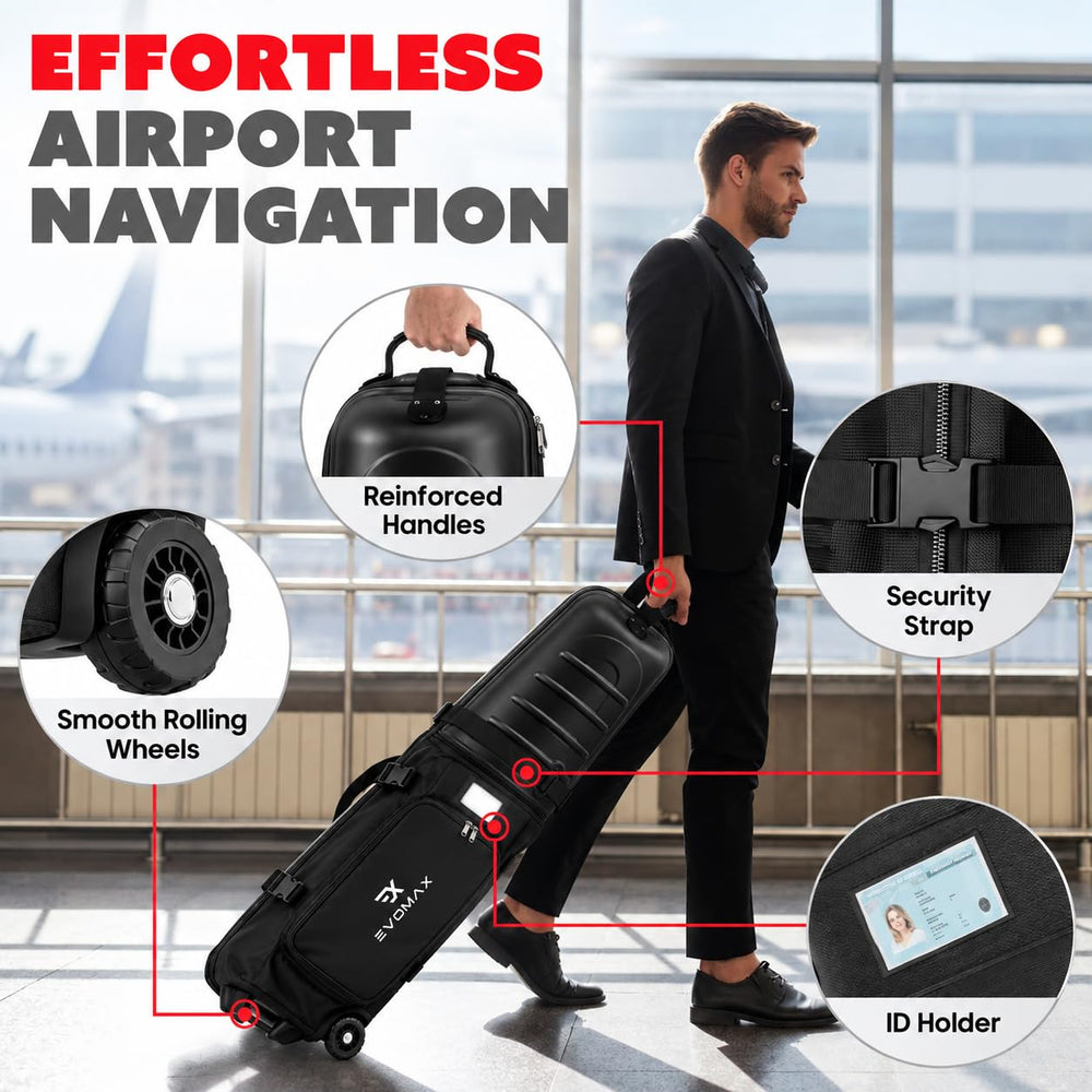 Evomax zipper and TSA lock securing contents benefit
