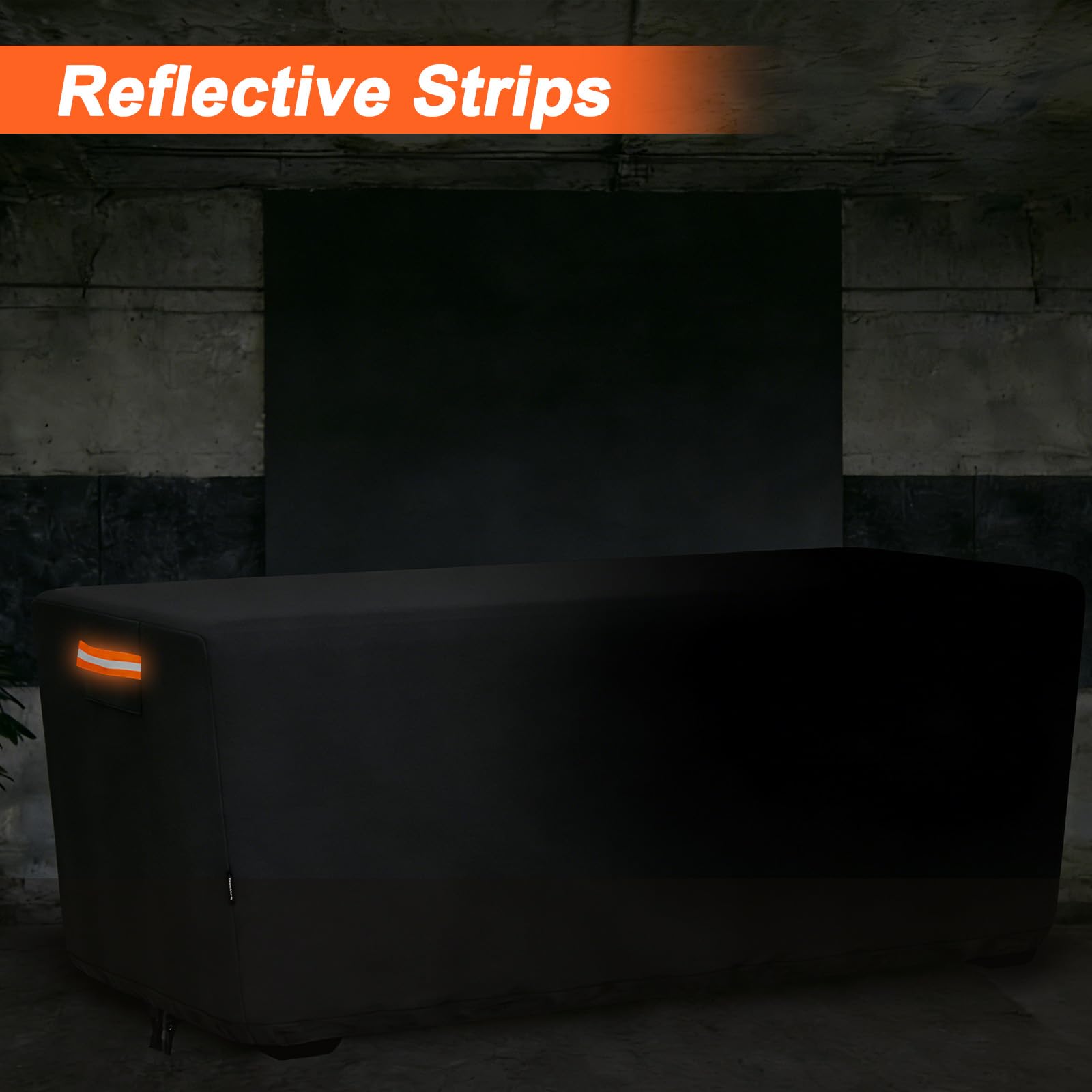 EVRBUL outdoor patio scene shielding bench from sun and light rain