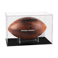 evron front view of clear football case showing full visibility and protection