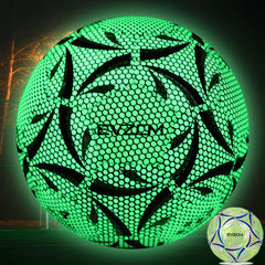 EVZOM front view showing luminous soccer ball and brand visibility benefit