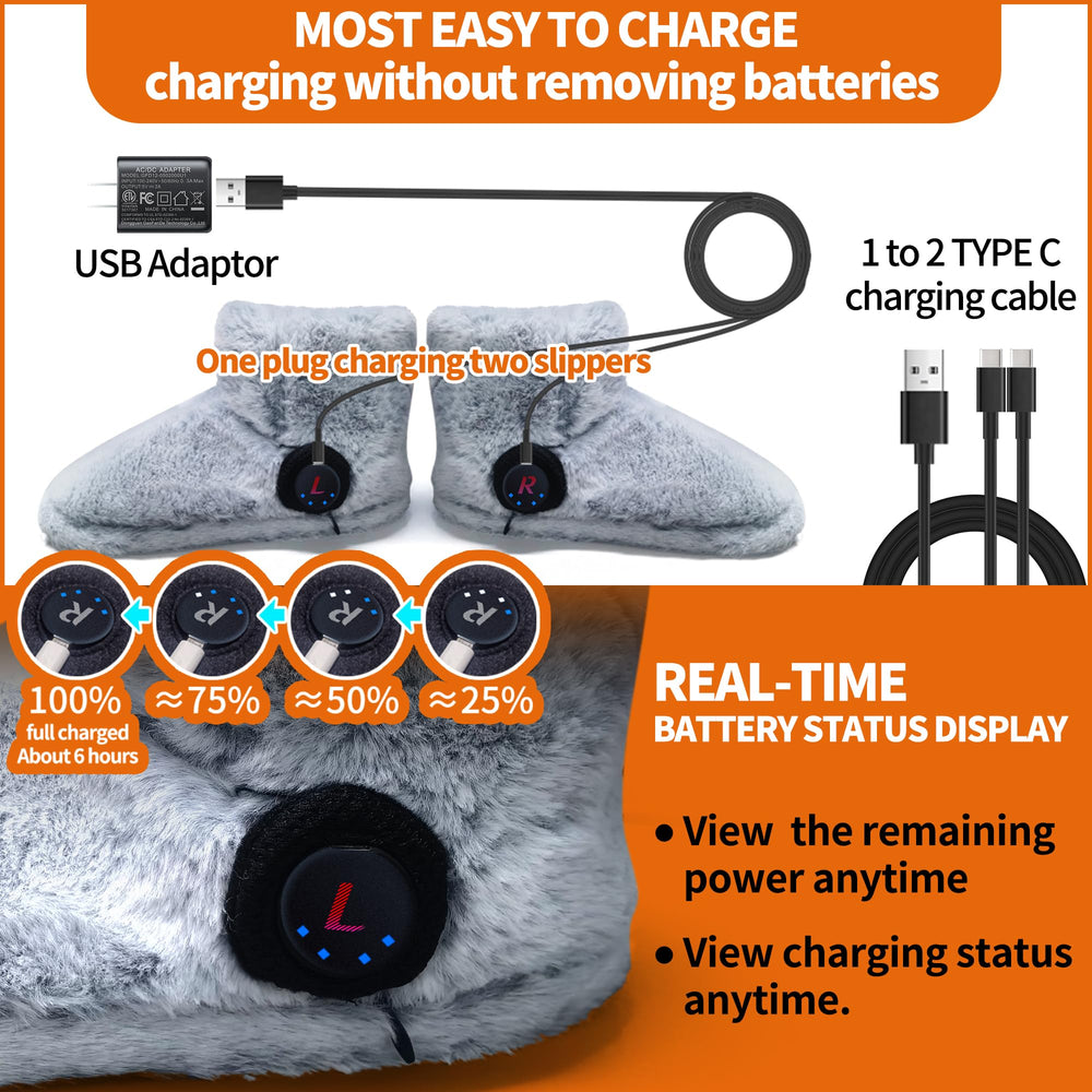 Ewarmer charging switch detail with Type-C ports — convenient simultaneous charging
