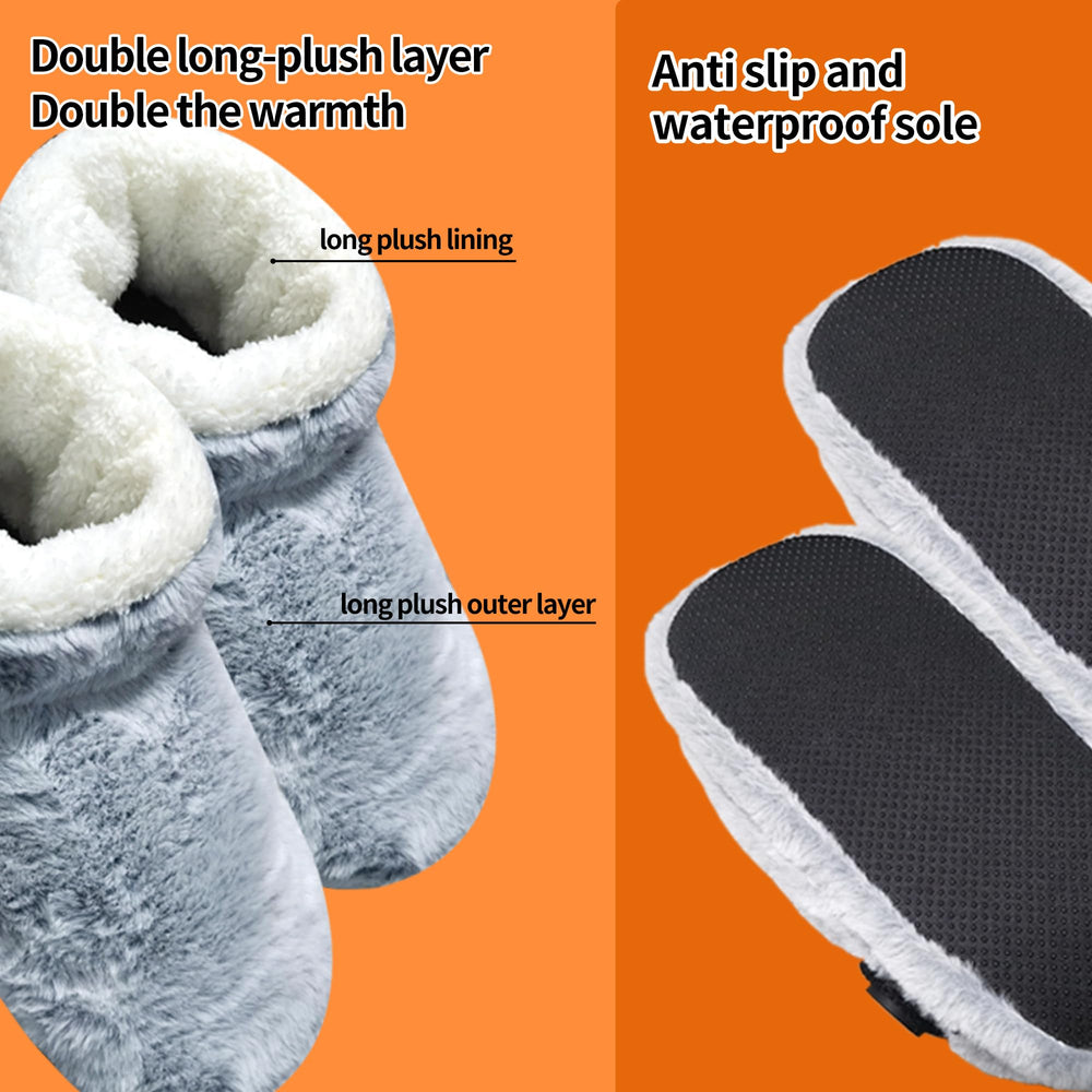 Ewarmer in use while sitting with blanket — portable warmth for relaxed feet