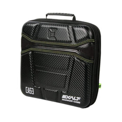 Exalt front view of black lime marker case showing compact protection