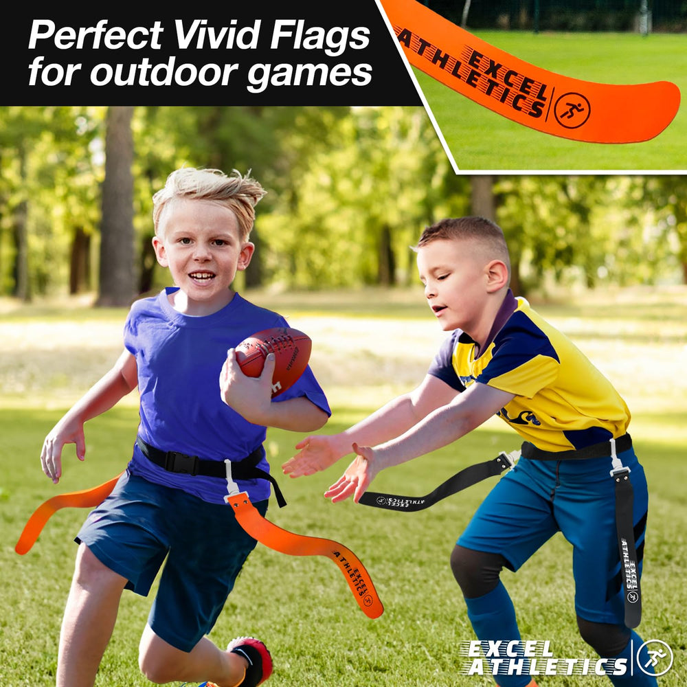 Excel Athletics belt adjusted on a child fitting comfortably during active play
