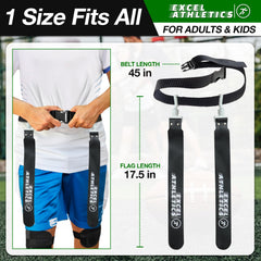 Excel Athletics close-up of quick-snap buckle on belt for secure fit and easy release
