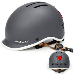 EXCLUSKY front view showing helmet shell and sun visor for daytime protection