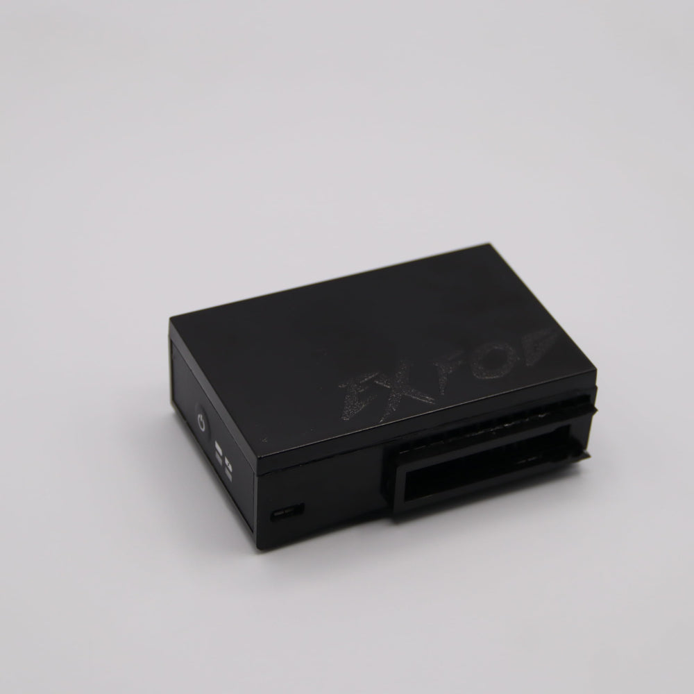 ExFog XT side close-up of fan housing showing durable polycarbonate benefit