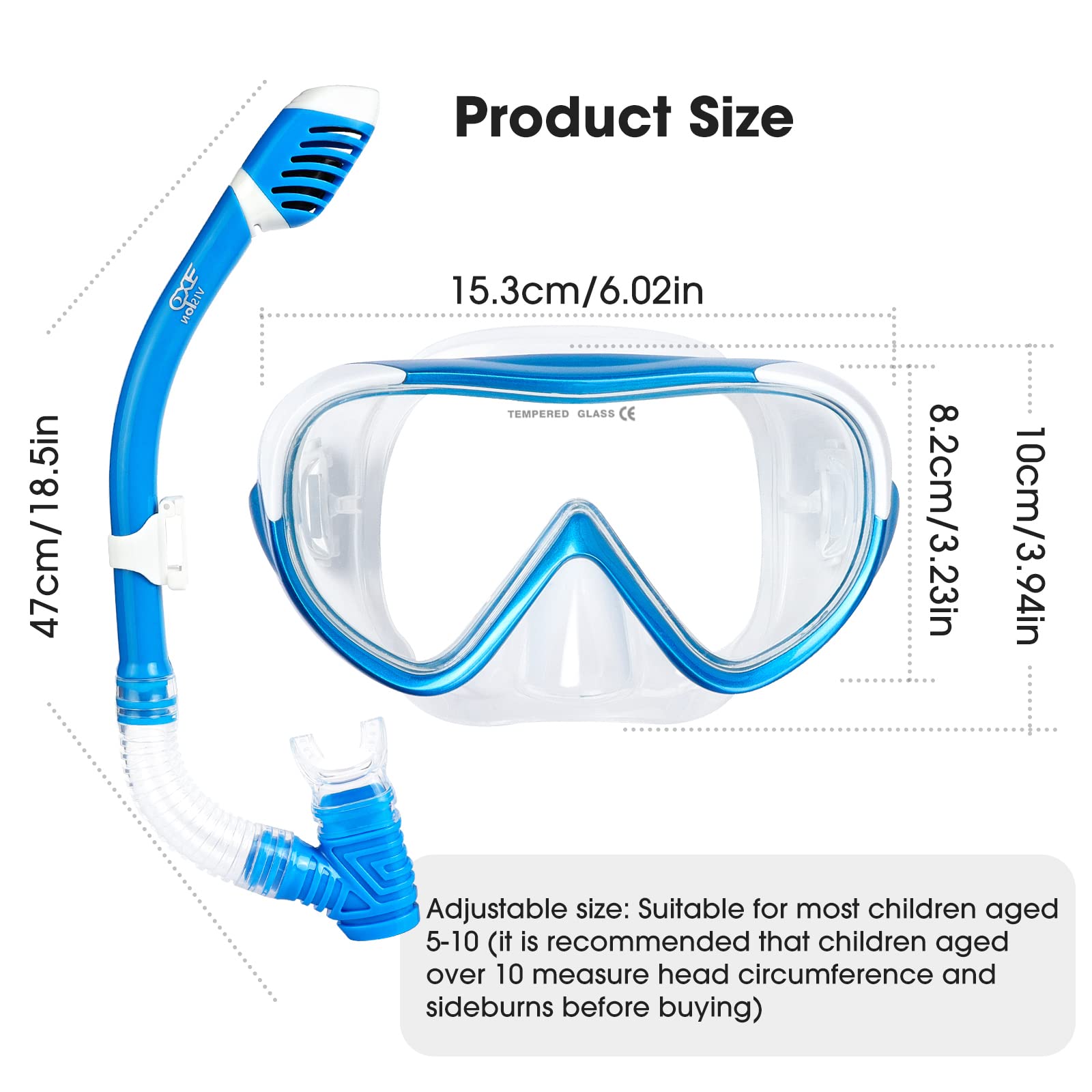 EXP VISION dry-top snorkel valve reducing water entry for safer breathing