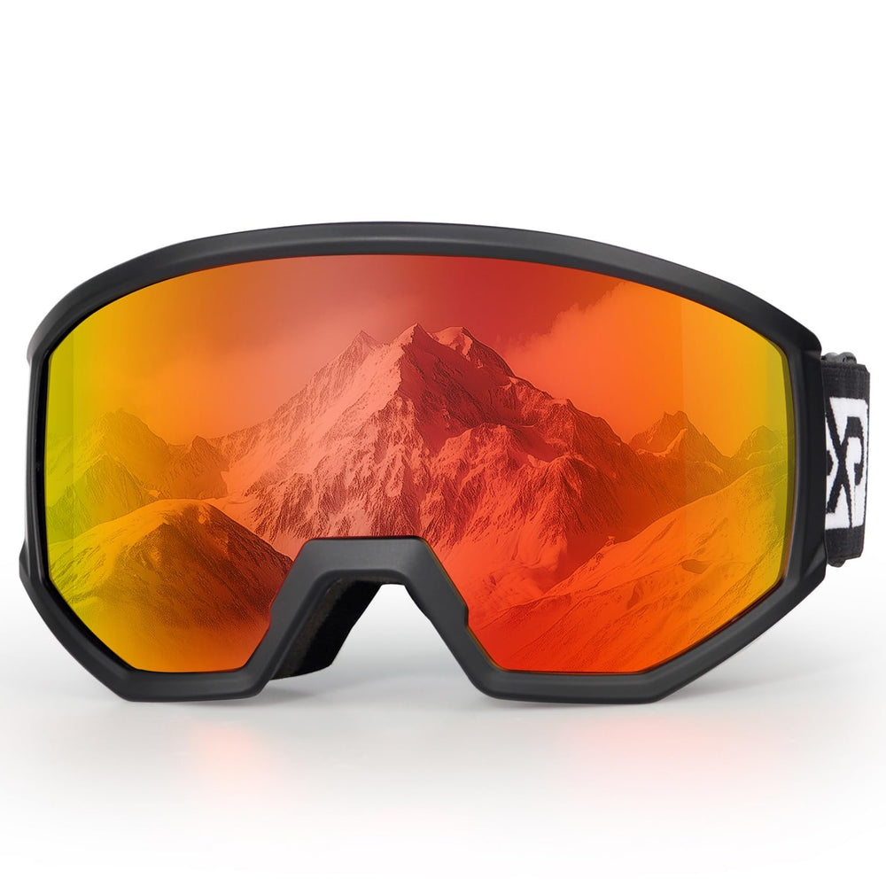 EXP VISION front view of goggles showing full-frame clarity and wide field of view