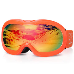 EXP VISION front view orange frame red lens shows wide view and UV protection