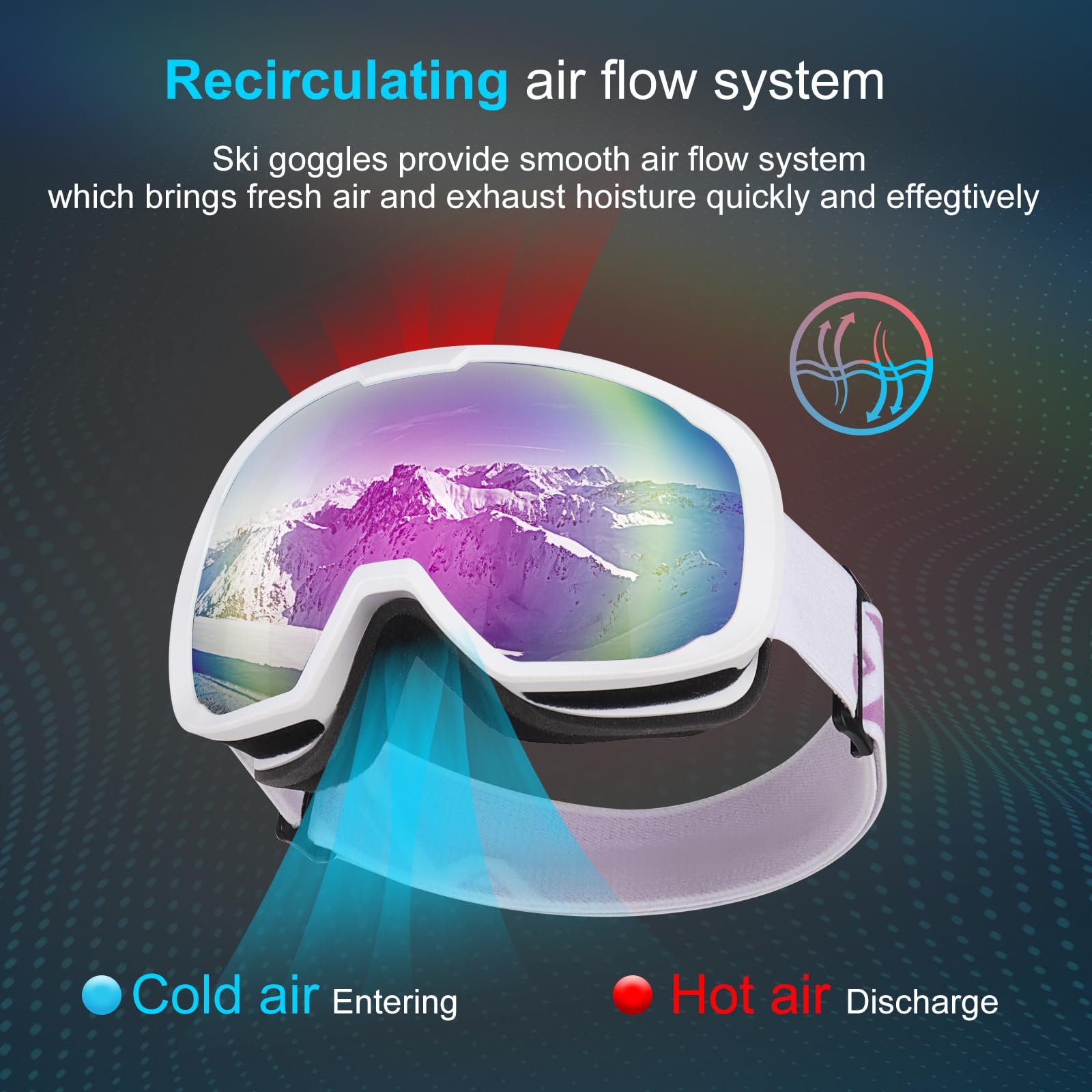EXP VISION goggles worn over prescription glasses demonstrating OTG comfort
