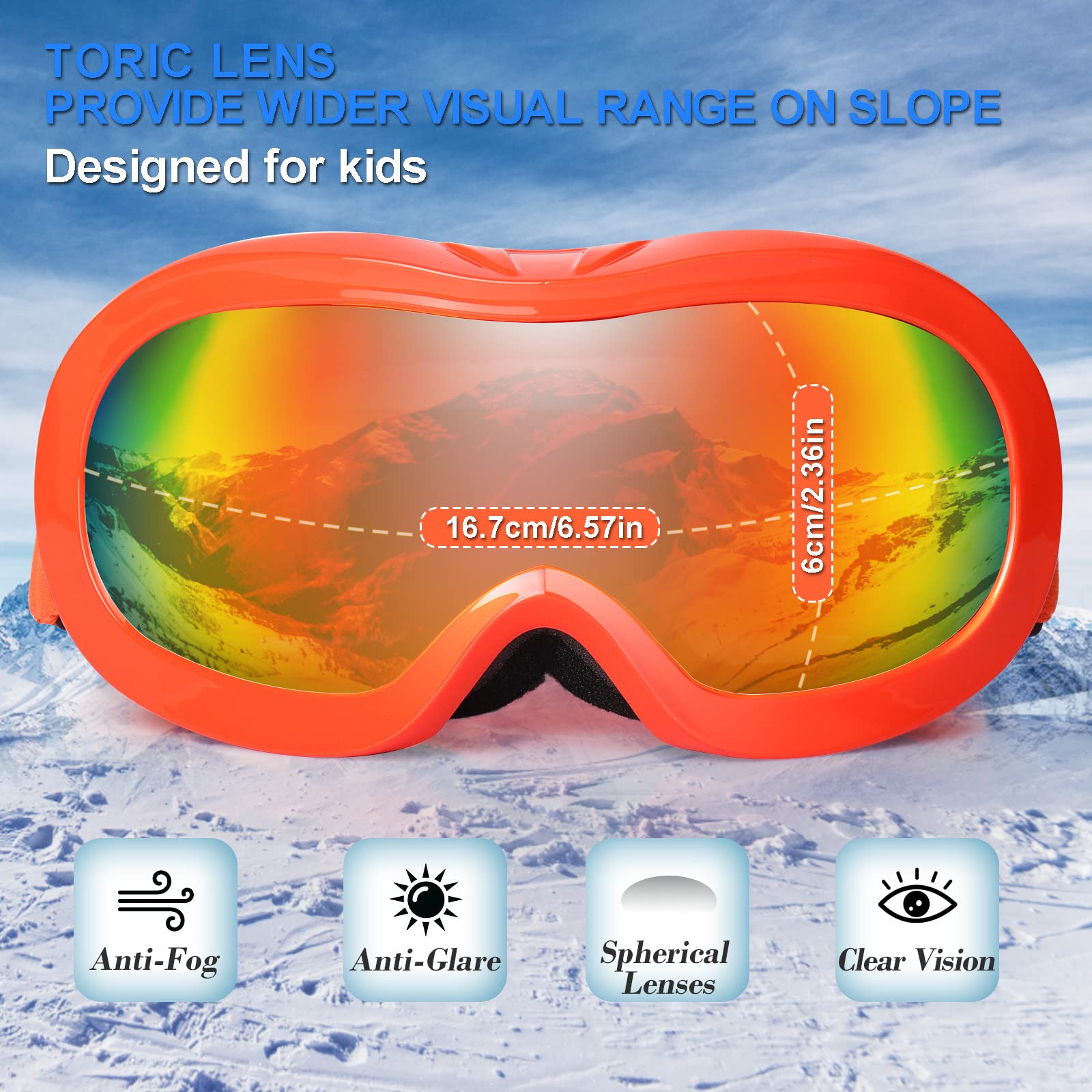 EXP VISION close-up of lens mirror coating reduces glare and improves contrast