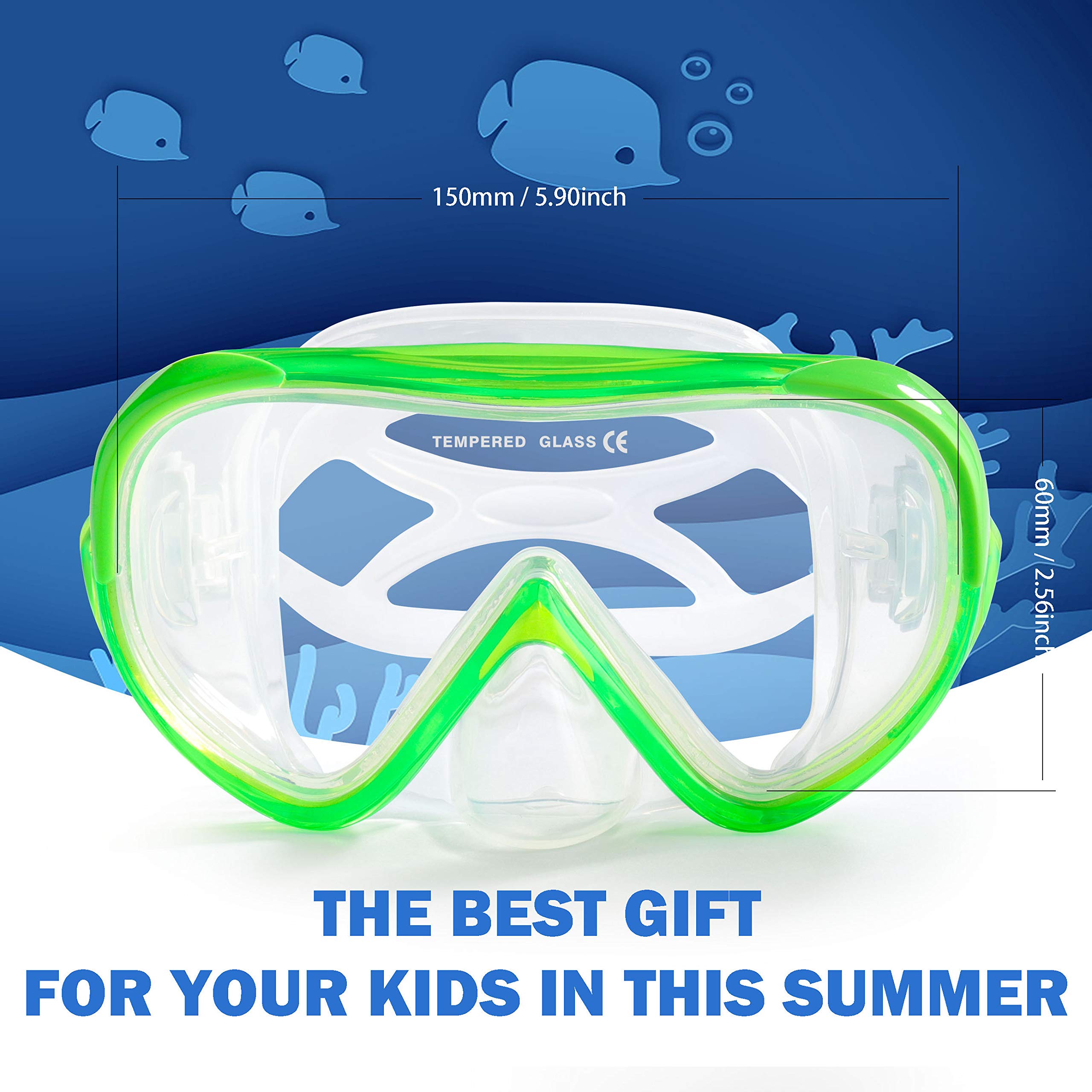 EXP VISION child snorkeling at shore showing natural use and confidence benefit
