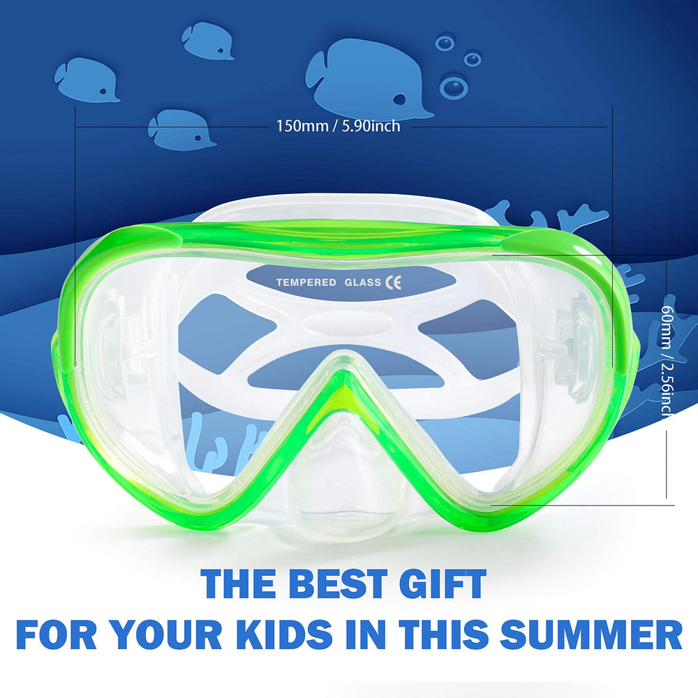 EXP VISION child snorkeling at shore showing natural use and confidence benefit