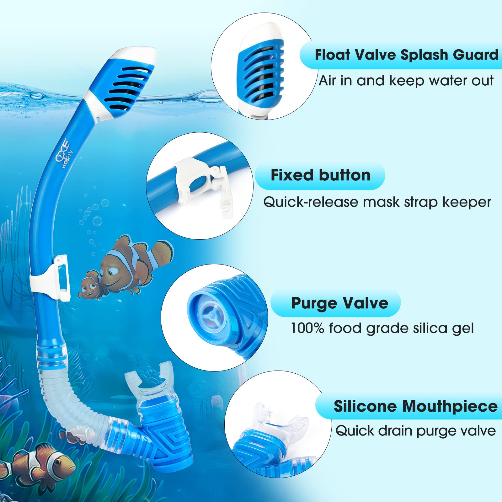 EXP VISION mouthpiece and purge valve enabling easy water clearing