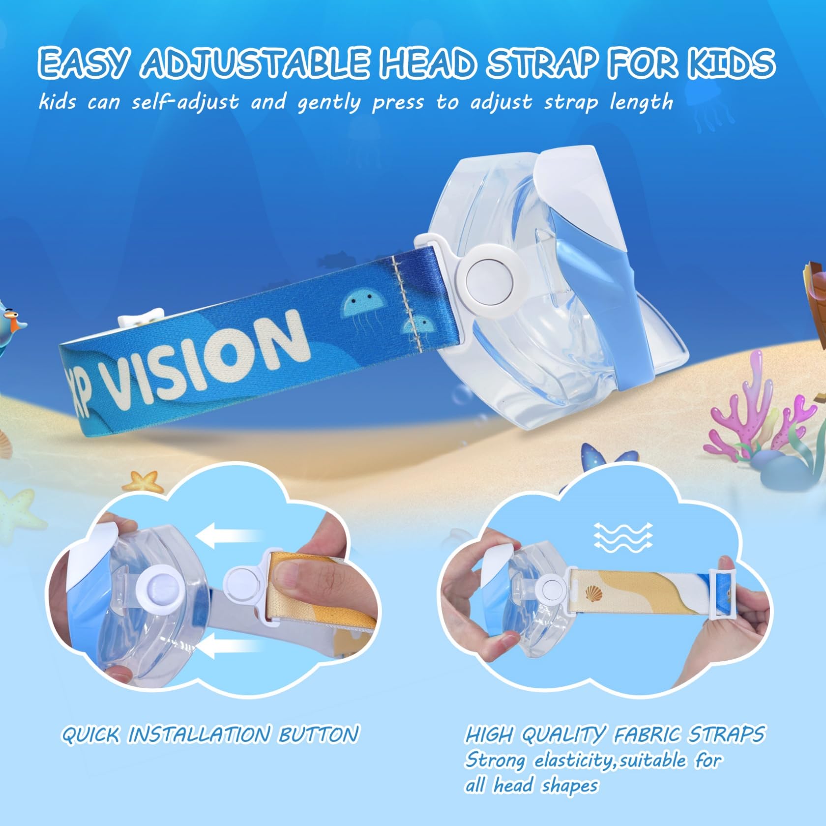 EXP VISION goggles held in hand showing compact size